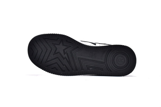 Bapesta Bathing Ape Bape Sta Low Black White 1H70-191-001