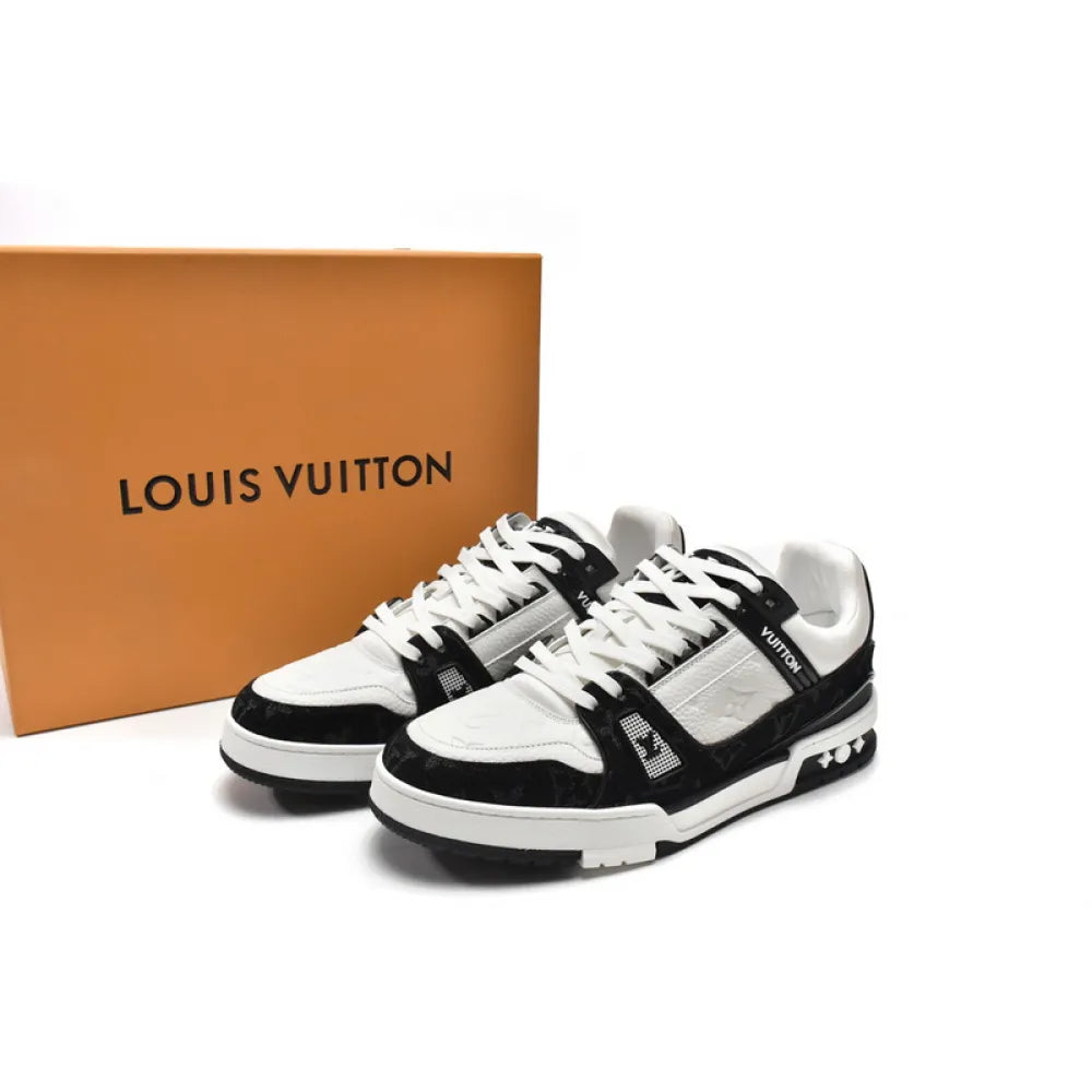 Louis Vuitton Trainer Black And White Cloth Cover VL1202
