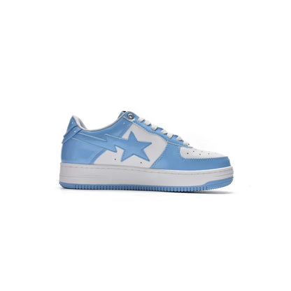 Bapesta A Bathing Ape Bape Sta Low White Blue 1M70-191-001