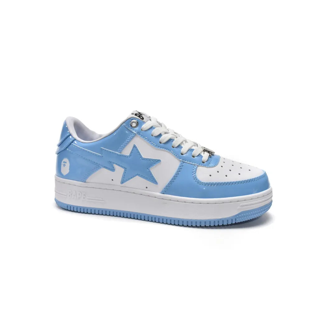 Bapesta A Bathing Ape Bape Sta Low White Blue 1M70-191-001
