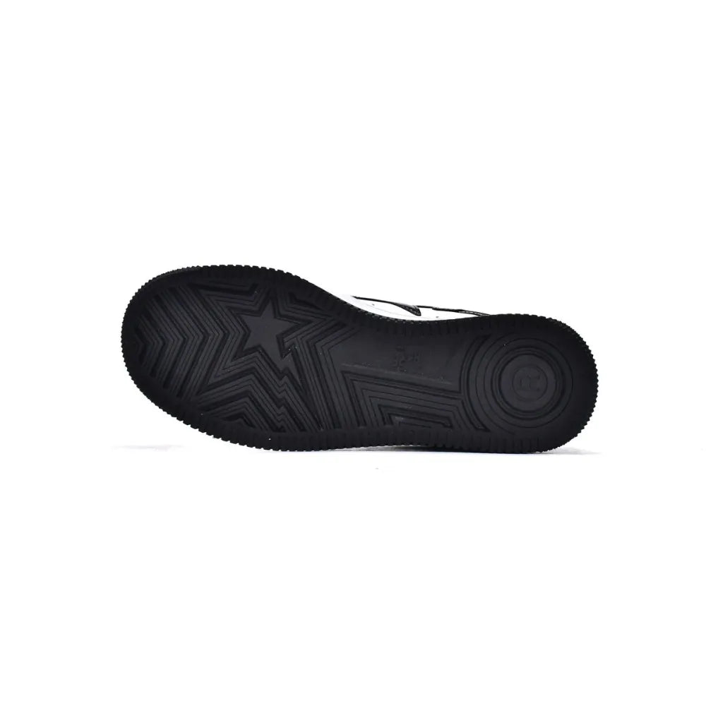 Bapesta Bathing Ape Bape Sta Low Black White 1H70-191-001